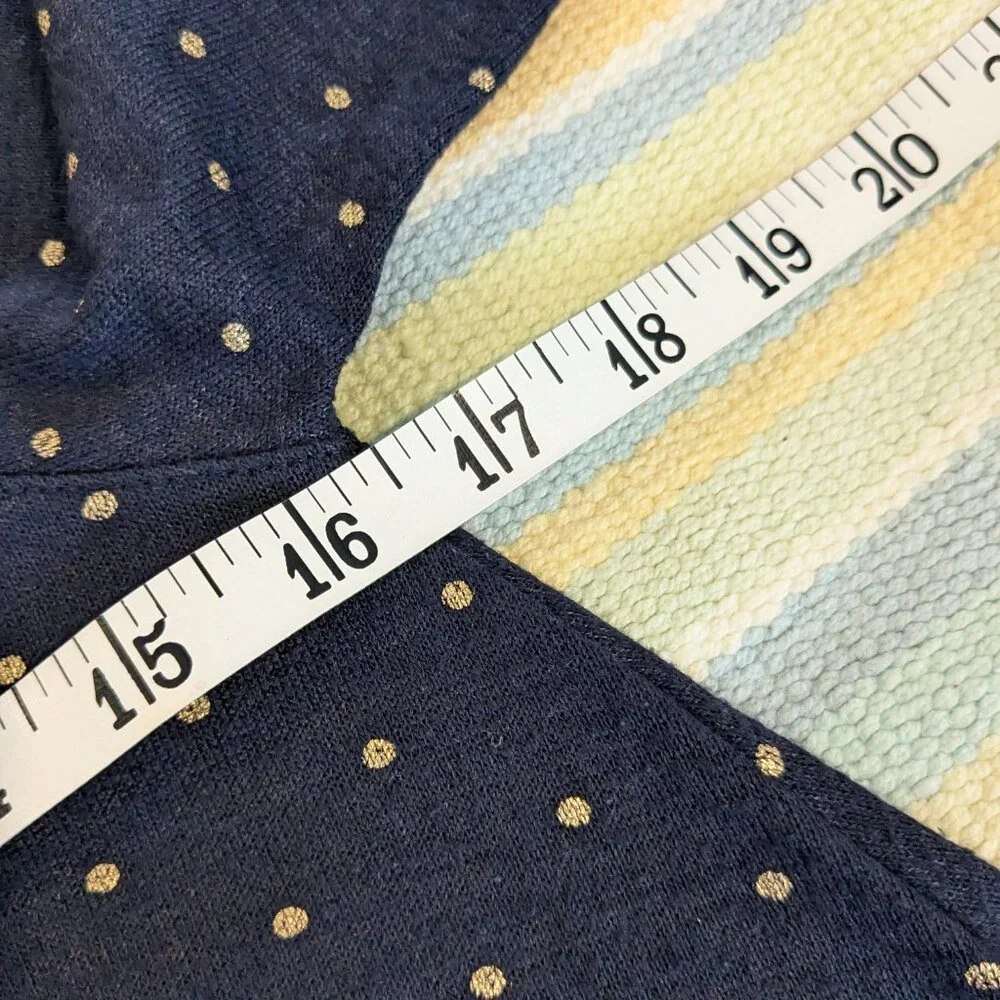 Old Navy blue & gold polka dot top size Medium (8)